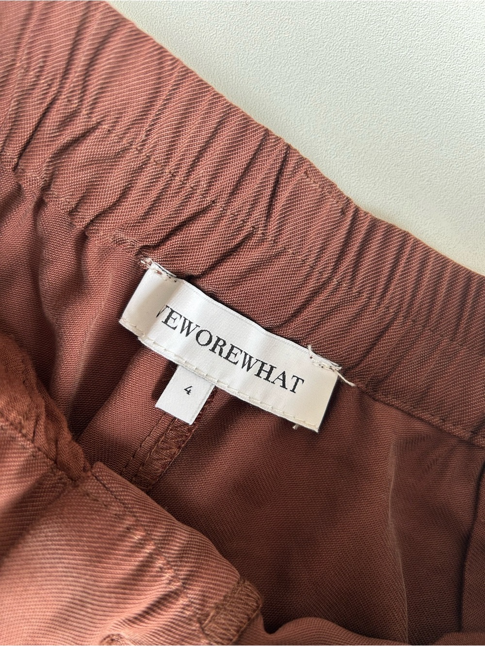 WeWoreWhat Wide-Leg High-Waist Pants in Chocolate Brown - Picture 5 of 5